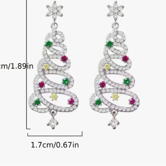 πHOLIDAY TREESπ²π² BEAUTIFUL TREES MADE OF METAL ALLOY EMBELLISHED BY ZIRCON - Picture 3 of 4